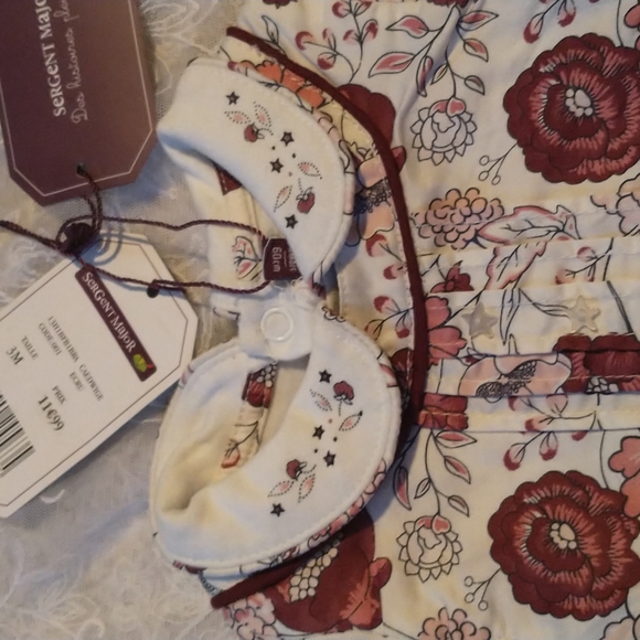 SERGENT MAJOR INFANT DRESS WITH MATCHING HEAD BAND 3M - Picture 2 of 10